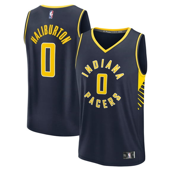 Youth Fanatics Tyrese Haliburton Navy Indiana Pacers Fast Break Replica Player Jersey - Icon Edition