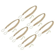 Uxcell Curtain Tiebacks Braided Drapery Holdbacks Holder Decorative Rope Tie Back with Metal Hooks Light Champagne 6Pcs