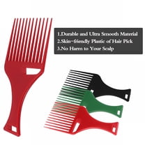 ACDANC 3pcs Plastic Hair Pick Comb Smooth Hair Pick Comb for Afro Hair Curly Hair