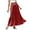 A-Red280, variant on Bibifish Womens Maxi Skirts Solid Elastic Drawstring Waist Skirts Satin Flared Skirts Seaside Vacation Lightweight Loose Flowy Skirts