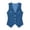 A Blue, variant on Women Denim Vest Embroidered Pearls Beading Jeans Vest Women's Summer Solid Spoon-Neck Sleeveless Jean Vest Croped Vest