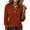 #03Orange, variant on Ladies Casual Button Placket Collared Polo Shirts Three Quarter Sleeve Loose Summer Multi Color Tops 2XL