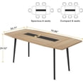 thumbnail image 4 of Tribesigns 6FT Conference Table, 70.8L x 35.4W x 29.5H inches Boat Shaped Meeting Table, 4 of 5