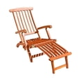 thumbnail image 1 of Vifah Malibu 5 Position Wood Reclining Folding Steamer Lounge, 1 of 5