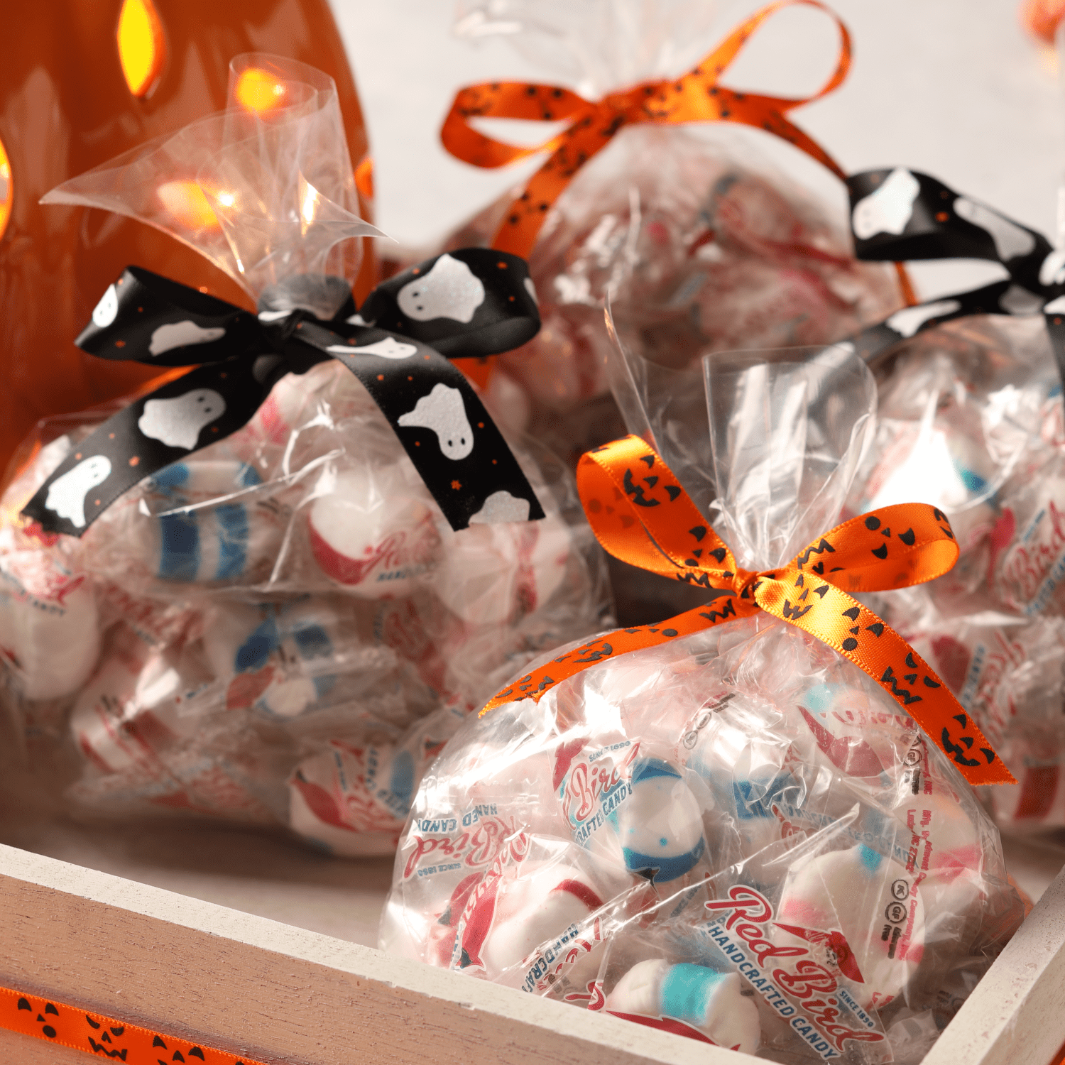 Red Bird Blue Raspberry Flavored Candy Puff, Individually Wrapped Candy, Allergen-Free, 52 oz Tub