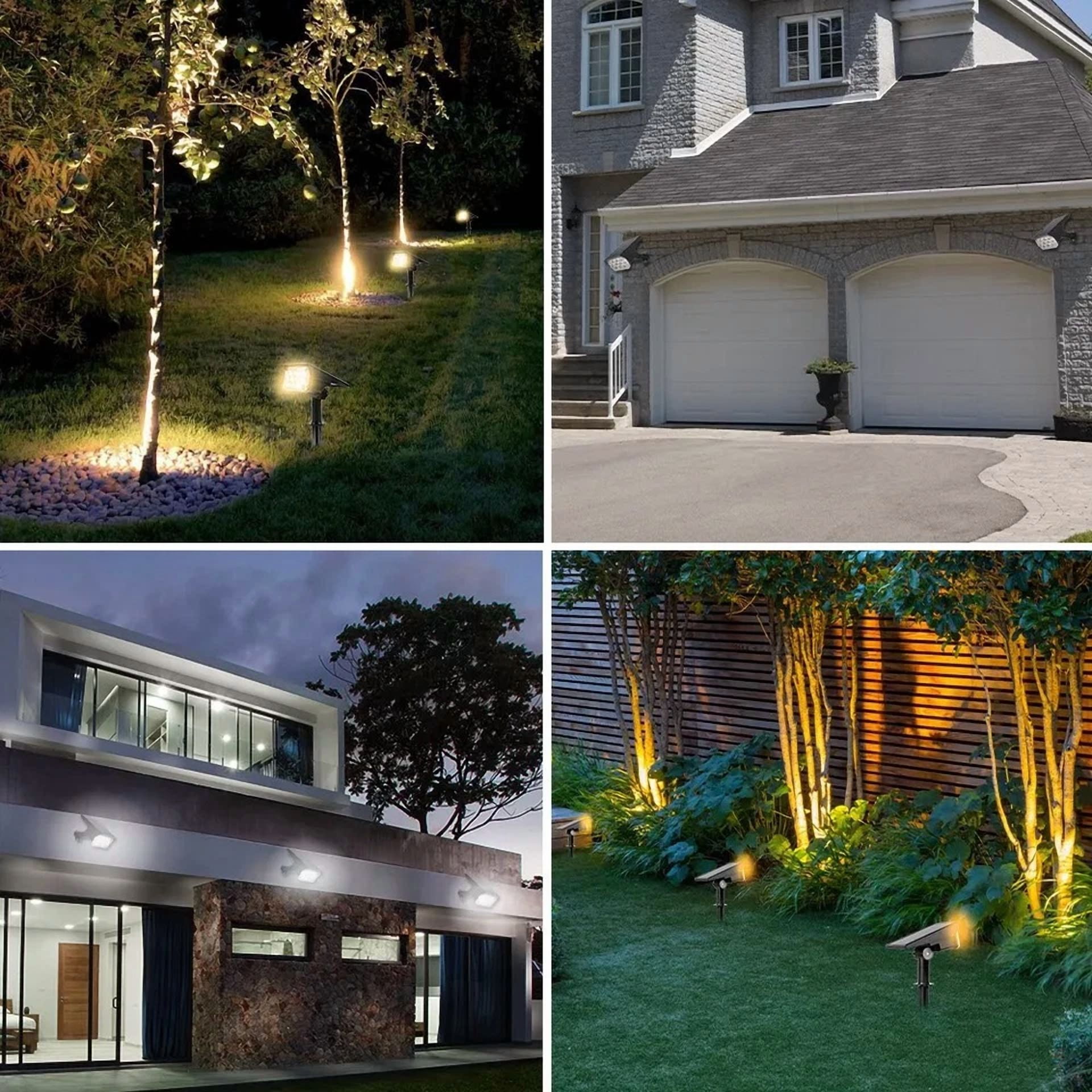 PURELY- 10Led Solar Spotlights Landscape Lights Outdoor Garden Pathway Lamp-White Light