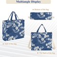 thumbnail image 6 of FORMRS Womens Corduroy Tote Bag Crossbody Shoulder Handbag with Pocket, Floral Ocean Waves, 6 of 7