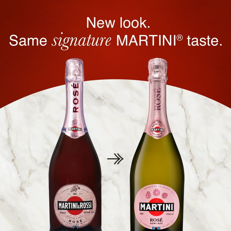 MARTINI Sparkling Rose Wine, 750 mL Sparkling Wine Bottle, ABV