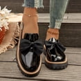 thumbnail image 6 of Taqqpue Women Loafer Shoes Women's Fashionable Casual Solid Color Round Toe Block Heel Loafers Mid-Heel Shoes Flat Shoes for Women, 6 of 8