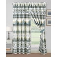 thumbnail image 4 of Chezmoi Collection Lake 4-Piece Northwest Cabin Lodge Window Curtain Set with Sheer Backing - Multicolor Pine Tree Fish Deer Explorer Mountain Printed Microfiber, 120 inch x 84 inch, 4 of 9