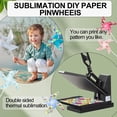 thumbnail image 5 of Great promotion! 24 Pack Sublimation Blank Pinwheels DIY Pinwheels Craft Color Your Own Wind Spinners Toy Crafts DIY White Pinwheels Painting Party Favors Pinwheels Popular!, 5 of 5