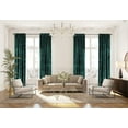 thumbnail image 1 of 3S Brother's Emerald Green Extra Long Shiny Velvet Curtains Luxury Colors Light Blocking Hang Back Tab & Rod Pocket 1 Panel Curtain 5-30 Ft Home Décor Custom Made Drapes -Made in Turkey(52"W X 252"L), 1 of 6