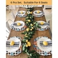 thumbnail image 4 of 15 Inch Round Placemats Set of 6, Orange Blue Pumpkins Fall Non Slip Heat Insulation PP Table Mats, Weeping Botanical Thanksgiving Plaid Washable Place Mats for Kitchen Dining Party Table Decor, 4 of 7