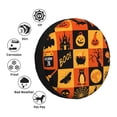 thumbnail image 4 of Pofeuu Halloween Banner Symbols Print Spare Tire Wheel Cover for Car Truck SUV Camper Universal Fit Spare Tire Cover RV Spare Tire Covers-17 inch, 4 of 6