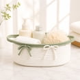 thumbnail image 4 of Tunhigl Cotton Rope Woven Storage Basket, Multi-Purpose Household Organizer Bin for Bedroom Living Room Sundries, 4 of 5