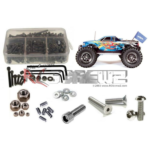 Rcscrewz Associated Monster Gt 46 Mgt 4 6 Stainless Steel Screw Kit Ass016 Walmart Com