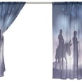 thumbnail image 4 of Coolnut Nativity Christmas Scene Sheer Gauze Window Curtain Panels for Living Room Bedroom Kids Room 2 Panels 55 x 84 In, 4 of 4