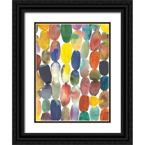 Warrick, Cheryl 12x14 Black Ornate Wood Framed with Double Matting Museum Art Print Titled - Orbs II