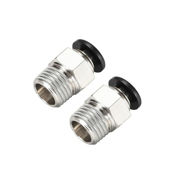 Straight Pneumatic Push to Quick Connect Fittings ,1/4NPT Male x 6mm