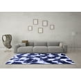 thumbnail image 3 of Ahgly Company Indoor Square Abstract Blue Modern Area Rugs, 6' Square, 3 of 4