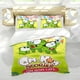 thumbnail image 5 of Om Nom Conjunto de sábanas temático, trío de piezas, cómodo y amigable con la piel, diseño único, regalo de decoración para el hogar para familiares, amigos y fans,140cm *210cm, 5 of 6