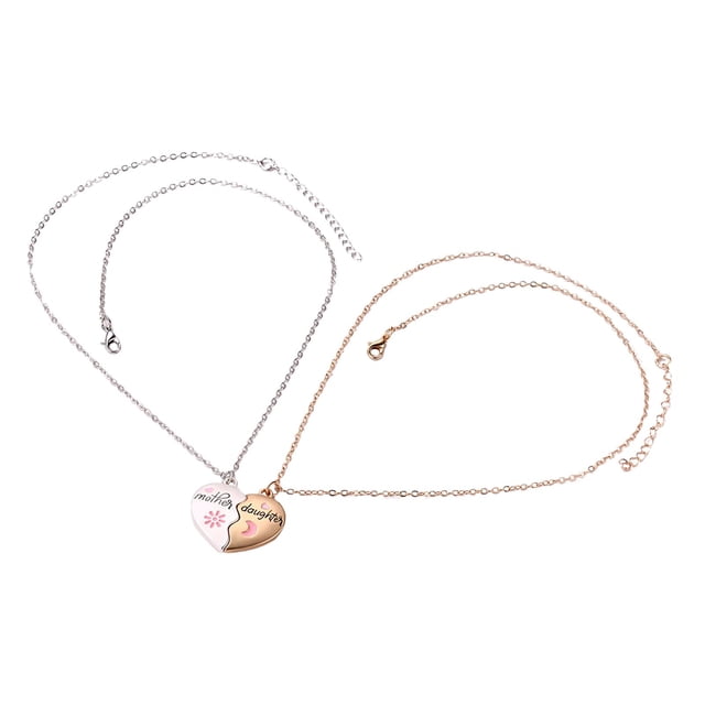 Collar de corazón,Collar de corazón de para mujer,Colgante familiar encantador Colgante magnético de moda,Regalo del día de la madre Regalo de joyería del día de la