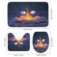thumbnail image 3 of 4 Piece Shower Curtain Sets Non-Slip Rugs And Toilet Mat Lid Rug Accessories Campfire Marshmallows Durable And Waterproof Campers Gifts for Bathtub Decor, 3 of 8