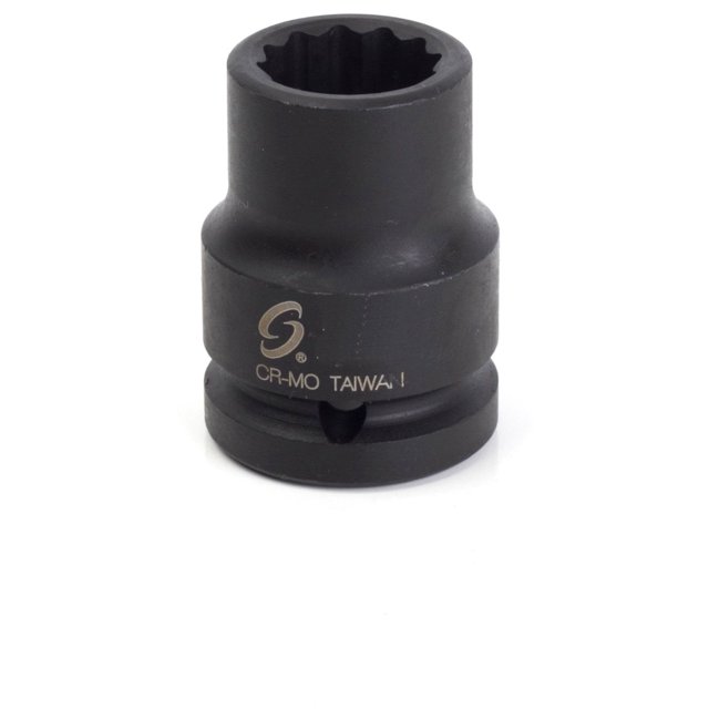 Sunex 419mzt Dado de impacto de pared delgada, 19 mm, con accionamiento de 3/4 pulgadas, 12 puntas