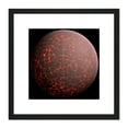 thumbnail image 1 of Space Concept Illustration Planet Earth Early Formation 8X8 Inch Square Wooden Framed Wall Art Print Picture with Mount, 1 of 4