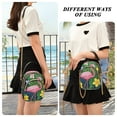 thumbnail image 6 of FORMRS Crossbody Bag for Women Quilted Travel Shoulder Cell Phone Purse with Chain Strap Handbag, Pink Flamingo Pattern, 6 of 7