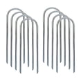 thumbnail image 1 of 8 piezas de trampolín estampados de trampolín ancla de tierra de servicio pesado para objetivos de fútbol swing de carpa Plata, 1 of 8