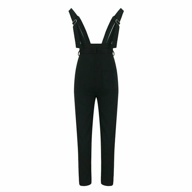 Black trouser dungarees sale