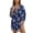 Blue Turtle, variant on Hippy Floral Swimsuit Coverup for Women Button Down Beach Dress Cover Up Long Sleeve Bathing Suit Cover Ups Plus Size Hawaiian Blouse Dresses Tops
