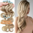 thumbnail image 2 of SEGO Curly Tape in Hair Extensions 100% Real Remy Human Hair Long Silky Thick Hair Gold Hair Acessories Black/Blonde/Gray/White Hair, 2 of 8