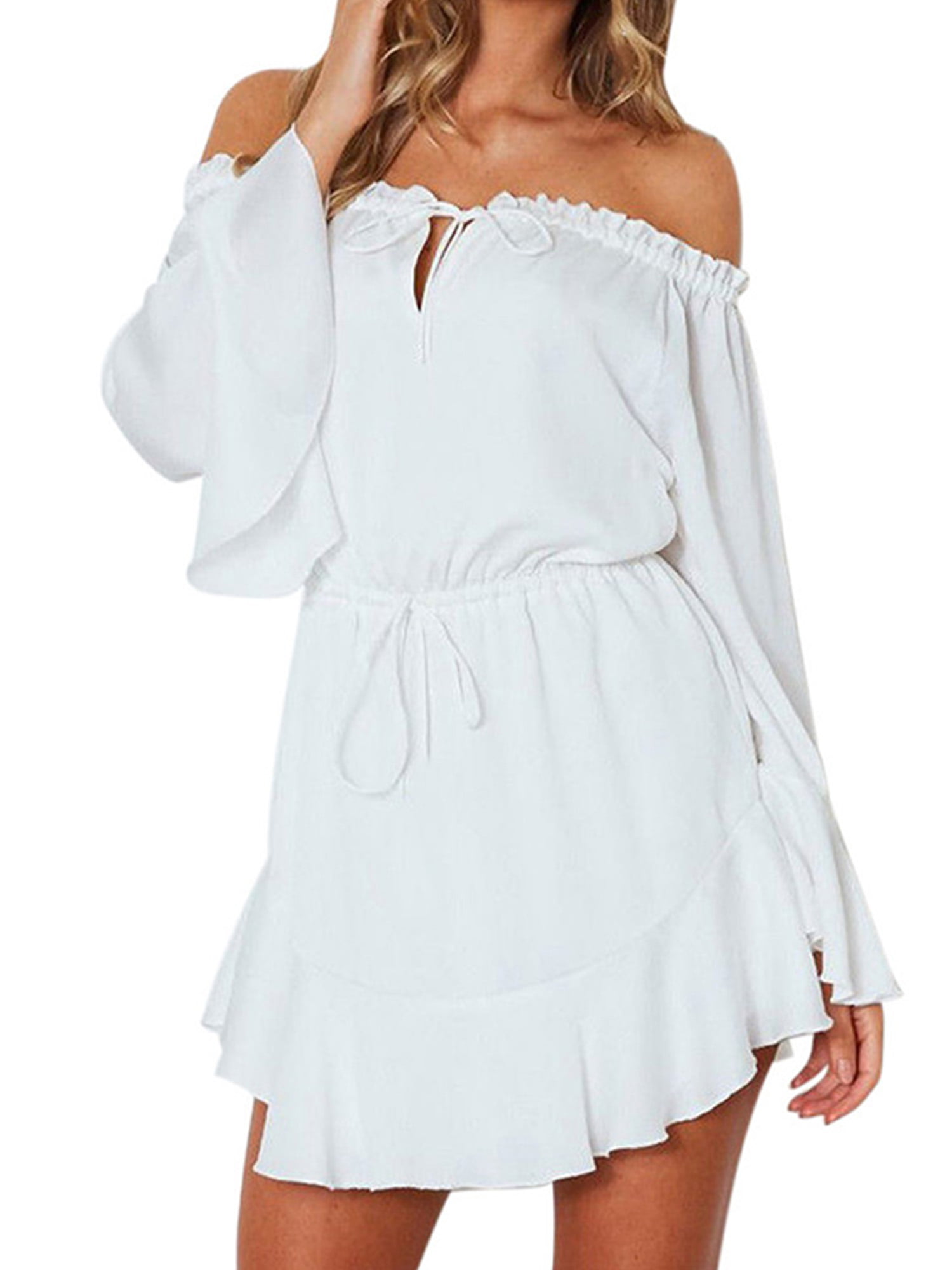 Short flowy dress with long sleeves