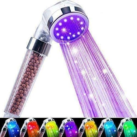 Water Temperature Controlled Color Changing LED Handheld Shower-Head ...