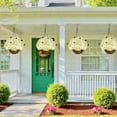 thumbnail image 3 of RosyHaven 2Pack Real Touch Artificial Hanging Flowers for Outdoors with Hanging Basket,Beige Hydrangea Faux Flowers,Fake Hanging Flowers for Front Door Porch Patio Garden Room Decor, 3 of 10