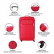 thumbnail image 3 of Juego De 3 Maletas Expandibles Check In MT184R 4 Ruedas Rojo, 3 of 7