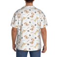 thumbnail image 3 of Sikiie Dachshund Dog Puppy Men's Wrinkle Free Untucked Cuban Shirt Business Casual Button Down Shirts Short Sleeve ShirtX-Large, 3 of 5