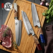 MITSUMOTO SAKARI 8 inch Japanese Kiritsuke Chef Knife (White Pomegranate Handle & Gift Box)