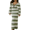 thumbnail image 1 of Contrast Color Women‘s Long Knit Dress, 1 of 5