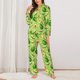 thumbnail image 2 of Fotbe Green Avocado Conjunto de Pijama de Manga Larga para Mujer con Estampado, Ropa de Dormir de 2 Piezas, Conjunto de Casa Suave y Cómodo con Bolsillos-Medium, 2 of 7