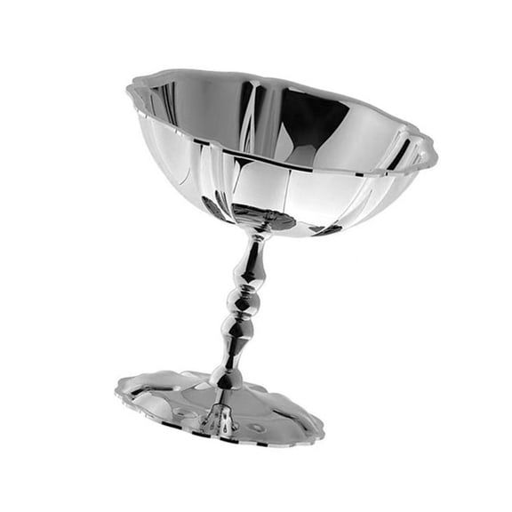 YIEMEEN Puddings Ice Cream Bowl Vintage Pedestal 304Stainless Steel Texture for Dessert
