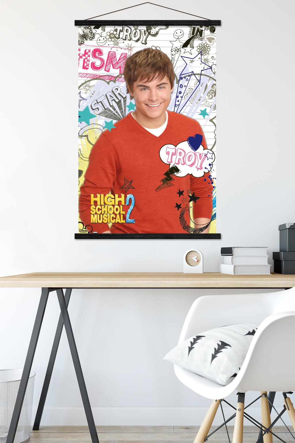 High School Musical 2 - Troy Wall Poster with Magnetic Frame, 22.375" x 34"