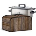 thumbnail image 1 of Slow Cooker Cover Dust Proof Cloth Cover Appliance Cover Universal Fit Waterproof Kitchen Appliance Protector with Side Mesh Pocket and Handy Handle, Planks, CZA64, 1 of 1