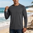 thumbnail image 7 of Garbnen Long Sleeve Shirts for Men UPF 50+ Sun Protection Men's Rash Guard Shirts Cooling Lightweight Summer Outdoor Beach Fishing Hiking Men Sun Shirt Gray XXL, 7 of 7