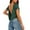 Green, variant on Womens Shirts Backless Orange Crop Crewneck Slim Summer Y2K Solid Color Soft Blouse for Women
