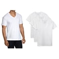 thumbnail image 3 of Fruit of the Loom Men's V-Neck Tee 3 Pack, White, XXX-LargePack of 3, 3 of 3