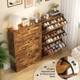 thumbnail image 5 of RichYa Shoe Cabinet with 3 Flip Drawers, Freestanding Shoe Rack for Entryway, Hallway, Living Room,Antique Colour, 5 of 10