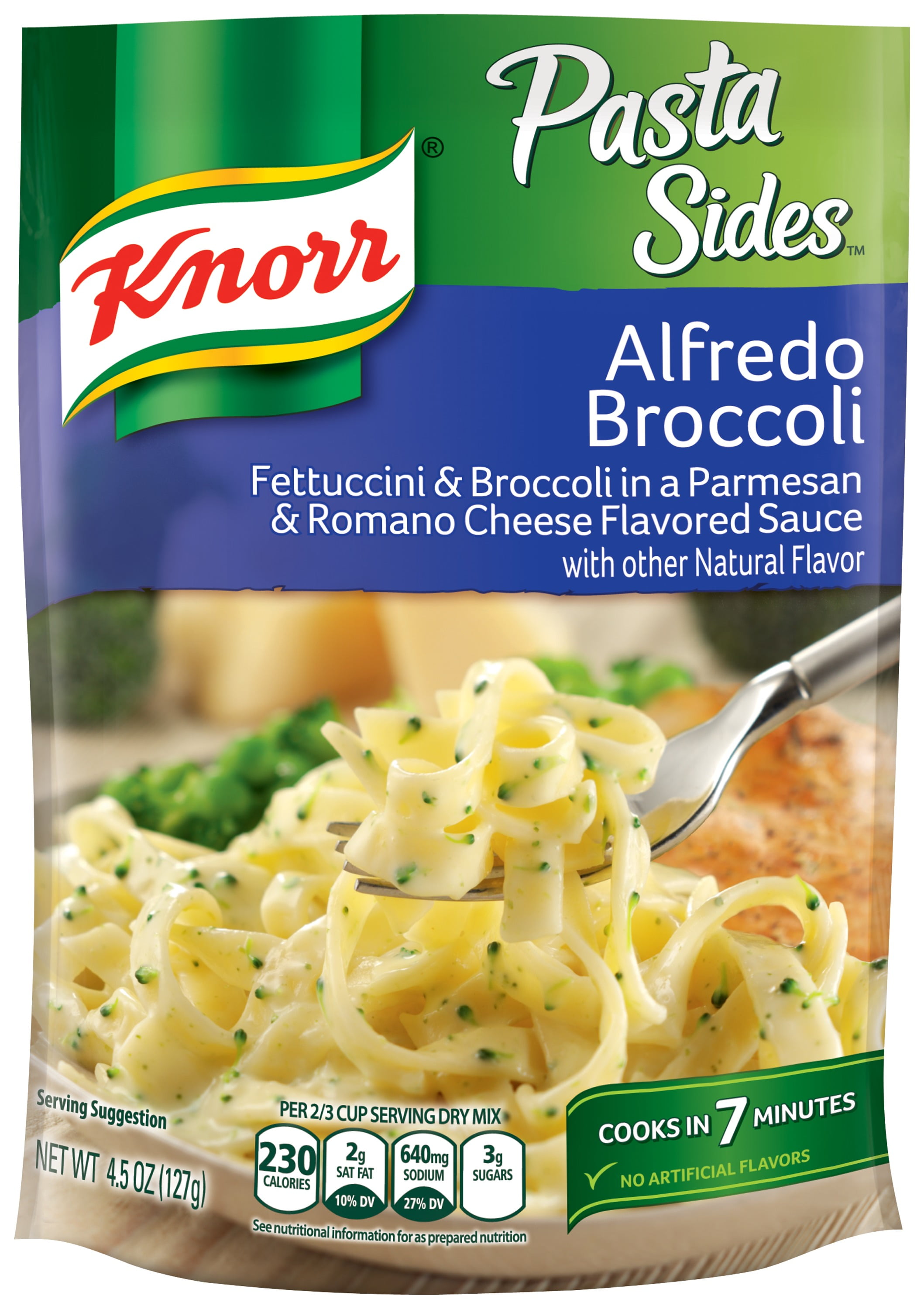Knorr Pasta Side Dish Alfredo Broccoli 4.5 oz - Walmart.com - Walmart.com
